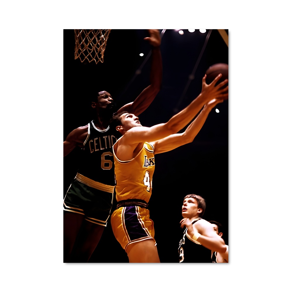 Poster Jerry west – affiche Basketball